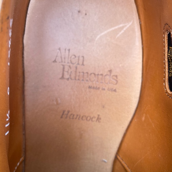 Allen Edmonds Hancock Leather Lace Up Dress Shoes Black Mens - Picture 6 of 15